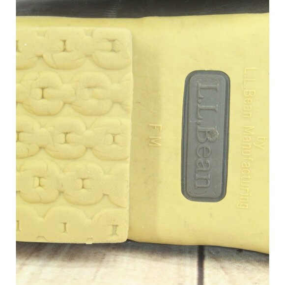 LL Bean 8" Lace Up Unlined Ankle Duck Boots Brown Leather Size 10 M - Picture 12 of 12